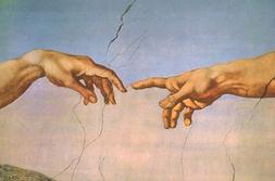 Michelangelo, la creazione di Adamo